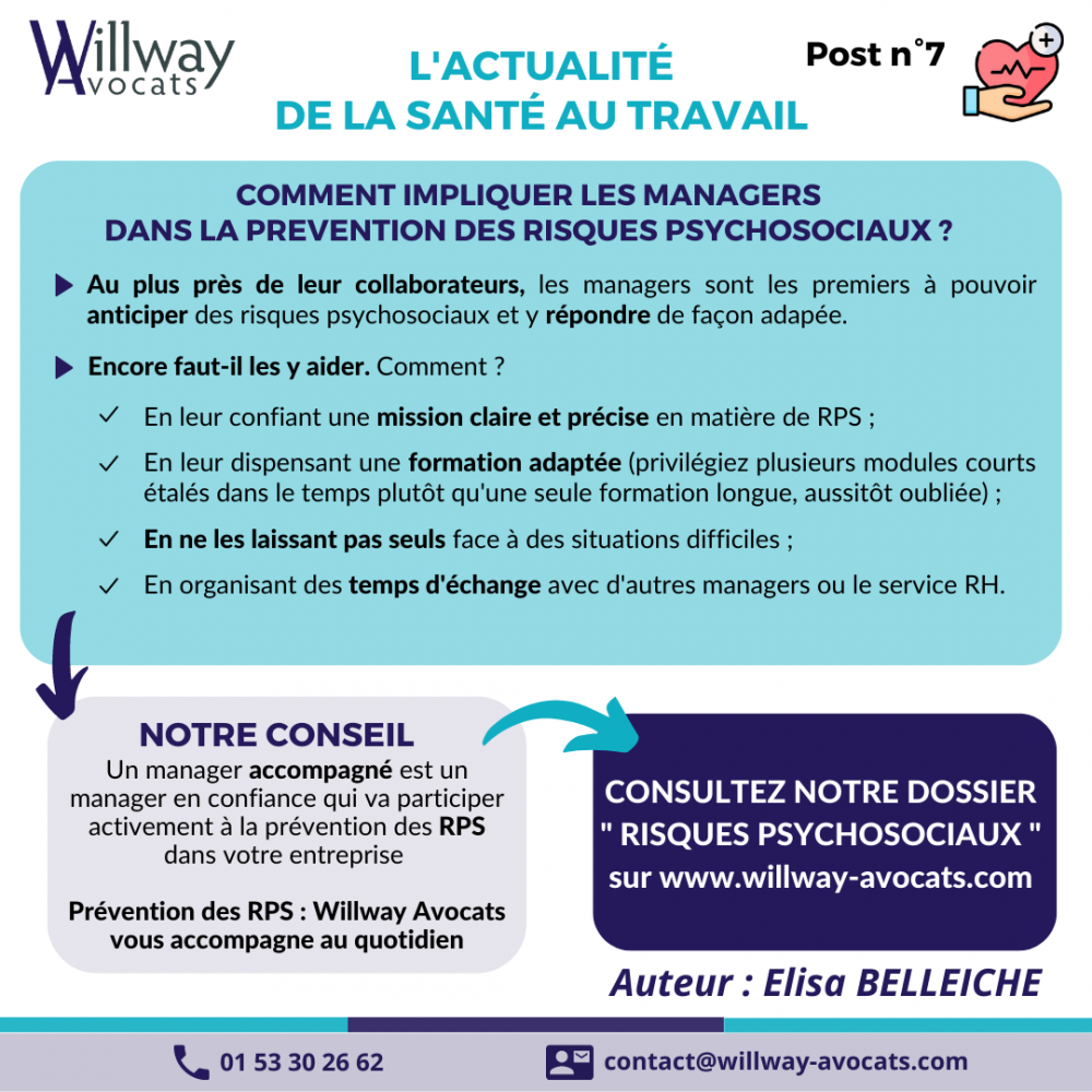 Comment impliquer les managers dans la prévention des risques psychosociaux ? 