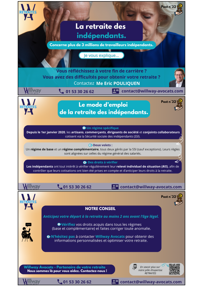 La retraite des indépendants.